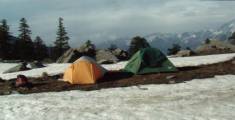 camp at beadni base,side view from beadni base,trekking roopkund,roopkund treks,trekking tour roopkund